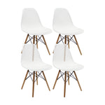 Kit X 4 Sillas Comedor Colmeia Blanco Moderno Polipropileno 46.5 Cm