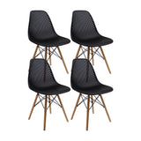 Kit x 4 Sillas Comedor Colmeia Negro Moderno Polipropileno 46.5 cm - Sillas y Butacos | Bylmo
