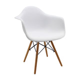 Silla de Comedor DKR Eames Blanca con Brazos 62 cm - Sillas y Butacos | Bylmo