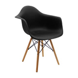 Silla de Comedor DKR Eames Negra con Brazos Moderna 62 cm - Sillas y Butacos | Bylmo