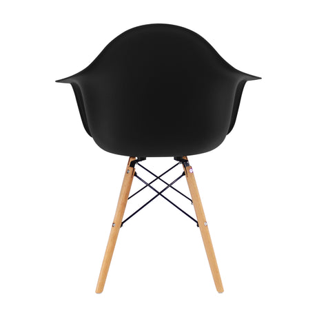 Silla de Comedor DKR Eames Negra con Brazos Moderna 62 cm - Sillas y Butacos | Bylmo