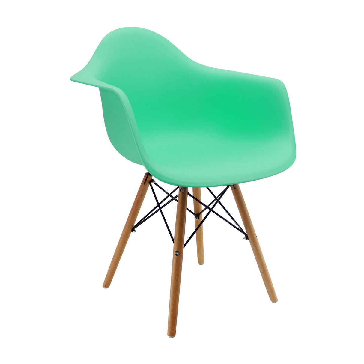 Silla de Comedor DKR Eames Verde Menta Moderna con Brazos 62 cm - Sillas y Butacos | Bylmo
