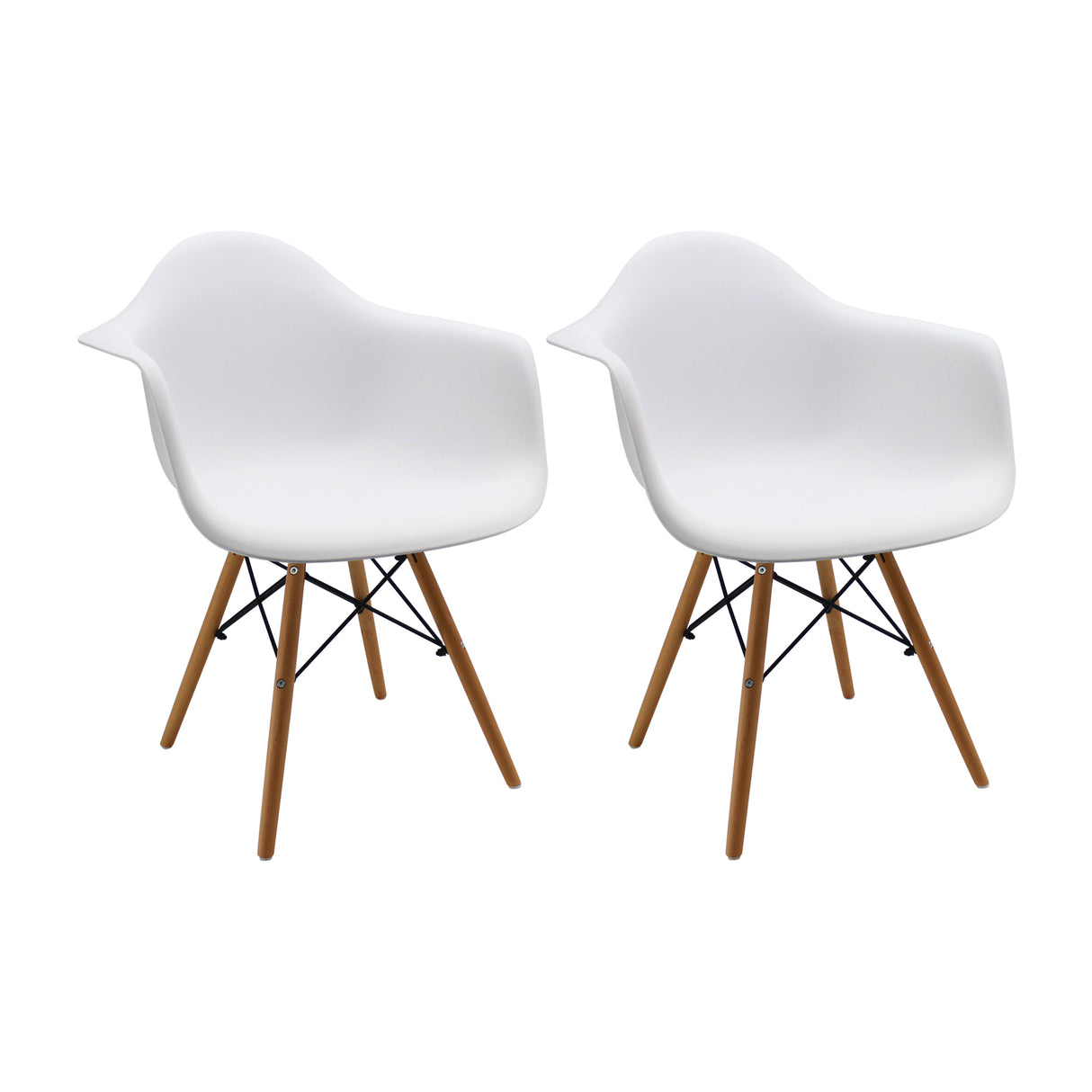 Kit x 2 Sillas Comedor DKR Eames Blanca Diseño Moderno 62 Cm - Sillas y Butacos | Bylmo