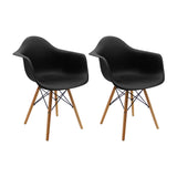 Kit x 2 Sillas Comedor DKR Eames Negra Moderna 62 cm - Sillas y Butacos | Bylmo