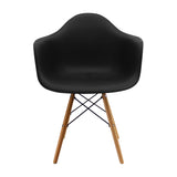 Kit x 2 Sillas Comedor DKR Eames Negra Moderna 62 cm - Sillas y Butacos | Bylmo