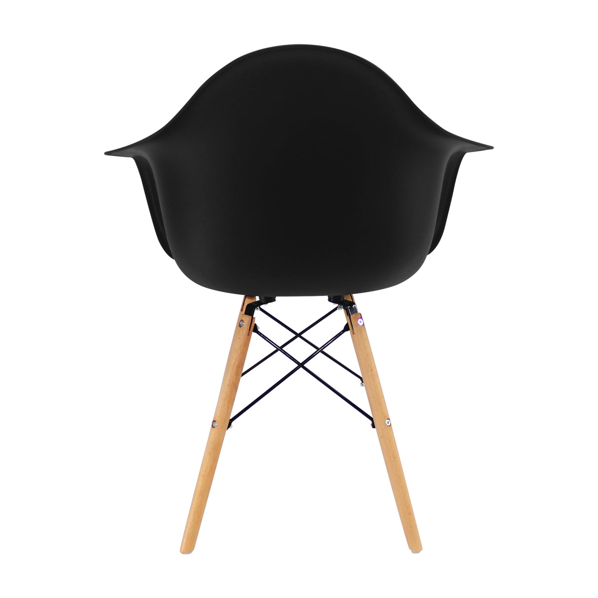 Kit x 2 Sillas Comedor DKR Eames Negra Moderna 62 cm - Sillas y Butacos | Bylmo