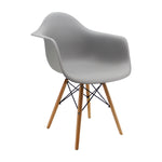 Kit X 2 Sillas Comedor Dkr Eames Gris Moderno Polipropileno 62 Cm