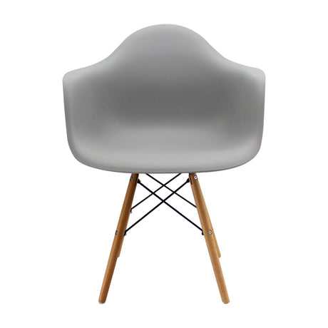Kit x 2 Sillas Comedor DKR Eames Gris Moderno Polipropileno 62 cm - Sillas y Butacos | Bylmo