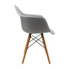 Kit X 2 Sillas Comedor Dkr Eames Gris Moderno Polipropileno 62 Cm