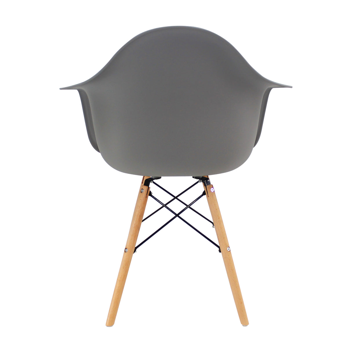 Kit x 2 Sillas Comedor DKR Eames Gris Moderno Polipropileno 62 cm - Sillas y Butacos | Bylmo