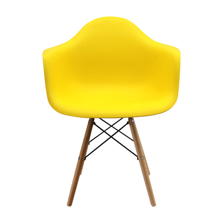 Kit x 2 Sillas Comedor DKR Eames Polipropileno Amarillo Moderno 62 cm - Sillas y Butacos | Bylmo