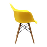 Kit x 2 Sillas Comedor DKR Eames Polipropileno Amarillo Moderno 62 cm - Sillas y Butacos | Bylmo