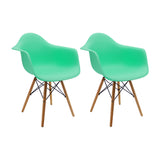 Kit x 2 Sillas Comedor DKR Eames 62 cm Polipropileno Verde Menta - Sillas y Butacos | Bylmo