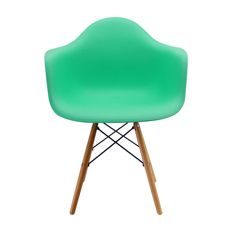 Kit X 2 Sillas Comedor Dkr Eames 62 Cm Polipropileno Verde Menta