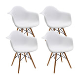 Kit x 4 Sillas Comedor DKR Eames Moderno Polipropileno Blanco 62 cm - Sillas y Butacos | Bylmo