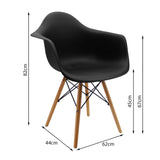 Kit x 4 Sillas Comedor DKR Eames Cómodas y Resistentes - Sillas y Butacos | Bylmo