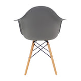 Kit x 4 Sillas Comedor DKR Eames Polipropileno Gris Moderno 62 cm - Sillas y Butacos | Bylmo