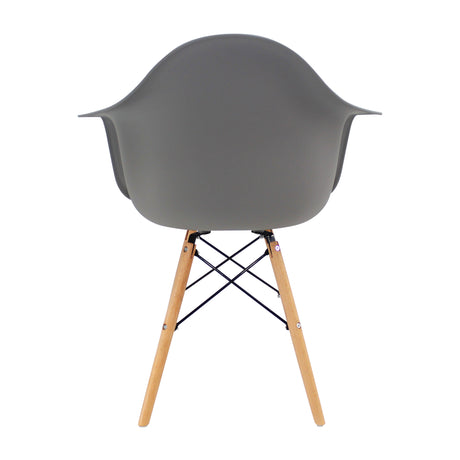 Kit x 4 Sillas Comedor DKR Eames Polipropileno Gris Moderno 62 cm - Sillas y Butacos | Bylmo