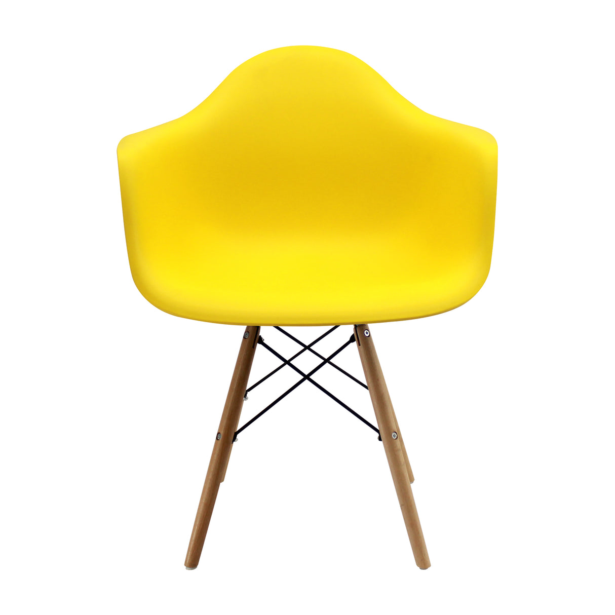 Kit x 4 Sillas Comedor DKR Eames Amarillo Confort 62 cm - Sillas y Butacos | Bylmo