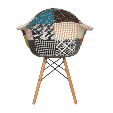 Silla de Comedor DKR Eames Tapizada Patchwork 62 cm. - Sillas y Butacos | Bylmo