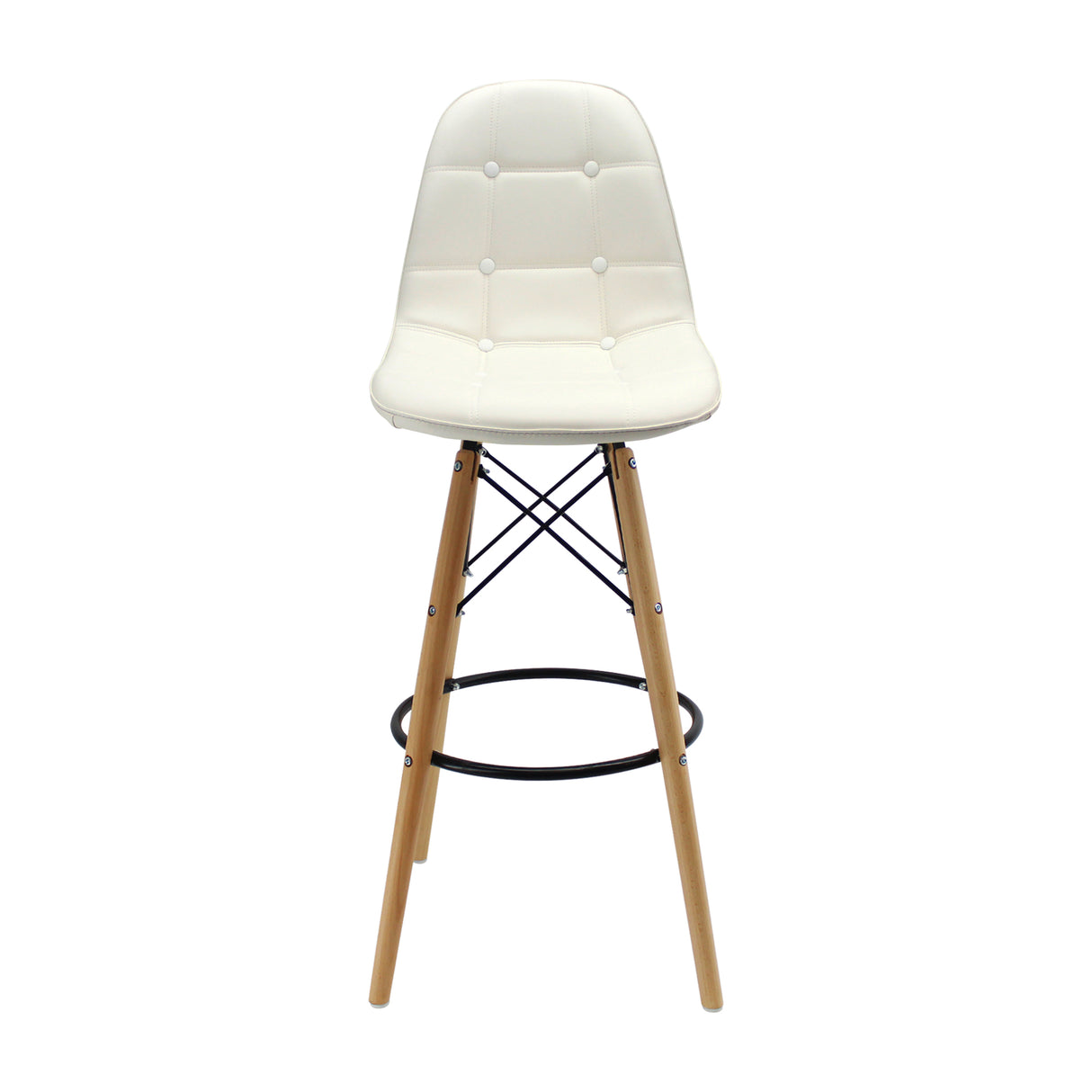 Silla Bar DKR Botones Blanco Polipropileno 56x106cm - Sillas y Butacos | Bylmo
