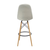 Silla Bar DKR Botones Blanco Polipropileno 56x106cm - Sillas y Butacos | Bylmo