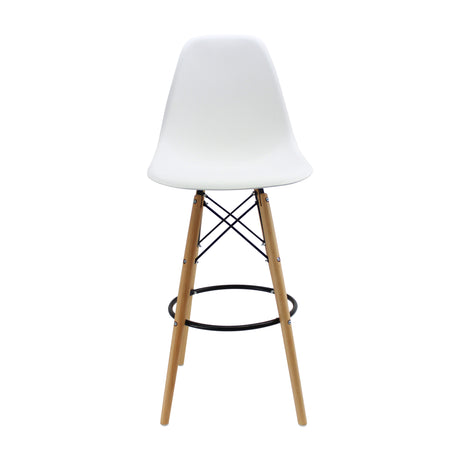 Silla Bar DKR Eames Blanca 56 cm Polipropileno Moderno. - Sillas y Butacos | Bylmo