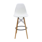 Silla Bar Dkr Eames Blanca 56 Cm Polipropileno Moderno