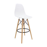 Silla Bar DKR Eames Blanca 56 cm Polipropileno Moderno. - Sillas y Butacos | Bylmo