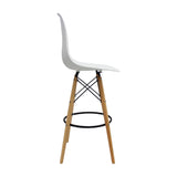 Silla Bar DKR Eames Blanca 56 cm Polipropileno Moderno. - Sillas y Butacos | Bylmo