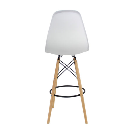 Silla Bar DKR Eames Blanca 56 cm Polipropileno Moderno. - Sillas y Butacos | Bylmo