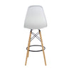 Silla Bar Dkr Eames Blanca 56 Cm Polipropileno Moderno