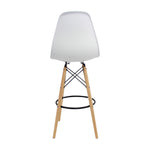 Silla Bar Dkr Eames Blanca 56 Cm Polipropileno Moderno