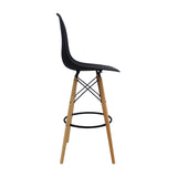 Silla Bar DKR Eames Negra 56x106 cm Polipropileno Moderna - Sillas y Butacos | Bylmo