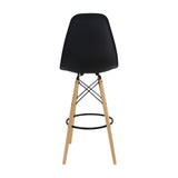 Silla Bar DKR Eames Negra 56x106 cm Polipropileno Moderna - Sillas y Butacos | Bylmo
