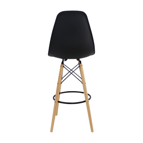 Silla Bar DKR Eames Negra 56x106 cm Polipropileno Moderna - Sillas y Butacos | Bylmo