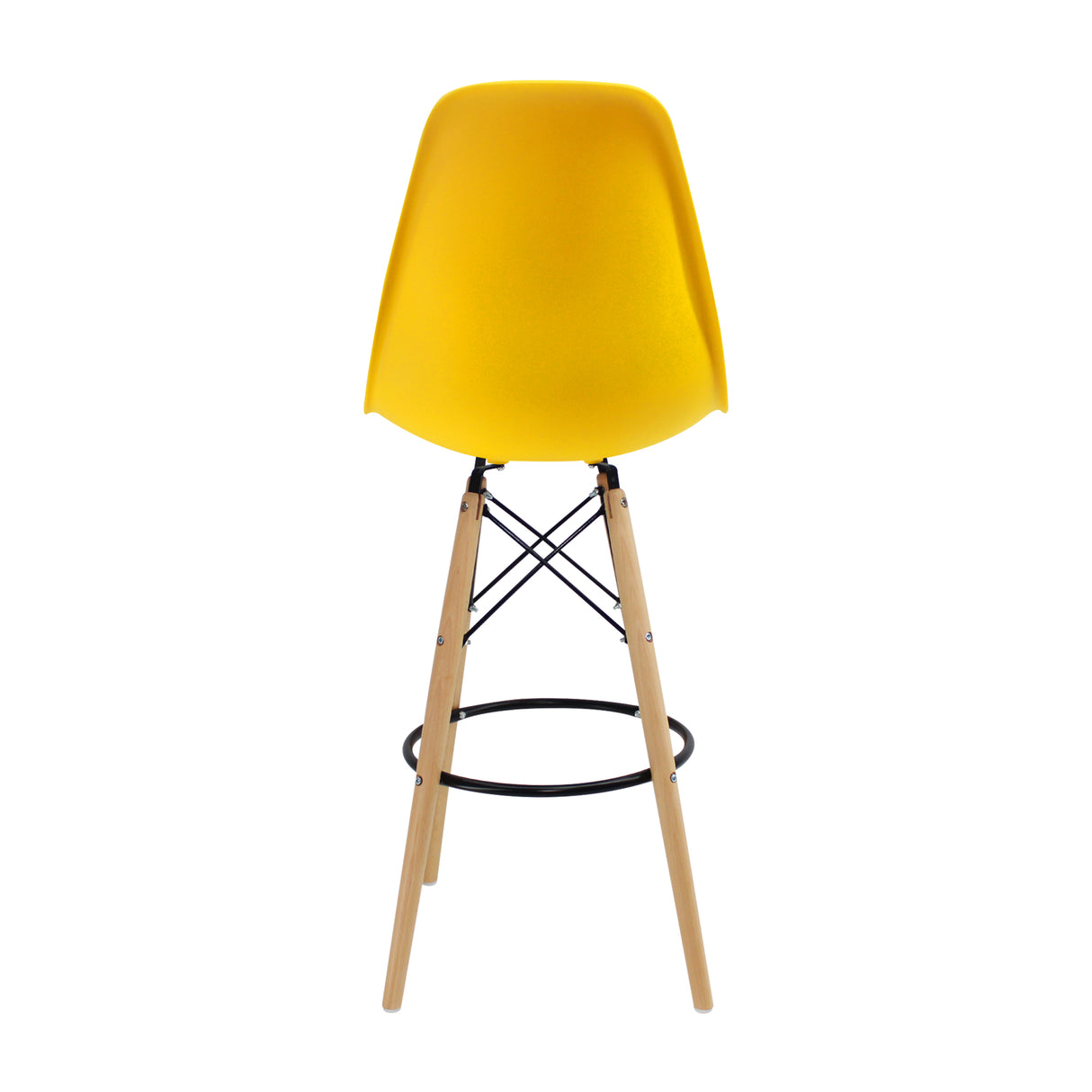 Silla Bar DKR Eames Amarillo Polipropileno Moderna 56x106cm. - Sillas y Butacos | Bylmo