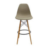 Silla Bar DKR Eames Beige Diseño Moderno Polipropileno 56 cm - Sillas y Butacos | Bylmo