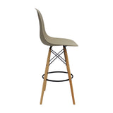 Silla Bar DKR Eames Beige Diseño Moderno Polipropileno 56 cm - Sillas y Butacos | Bylmo