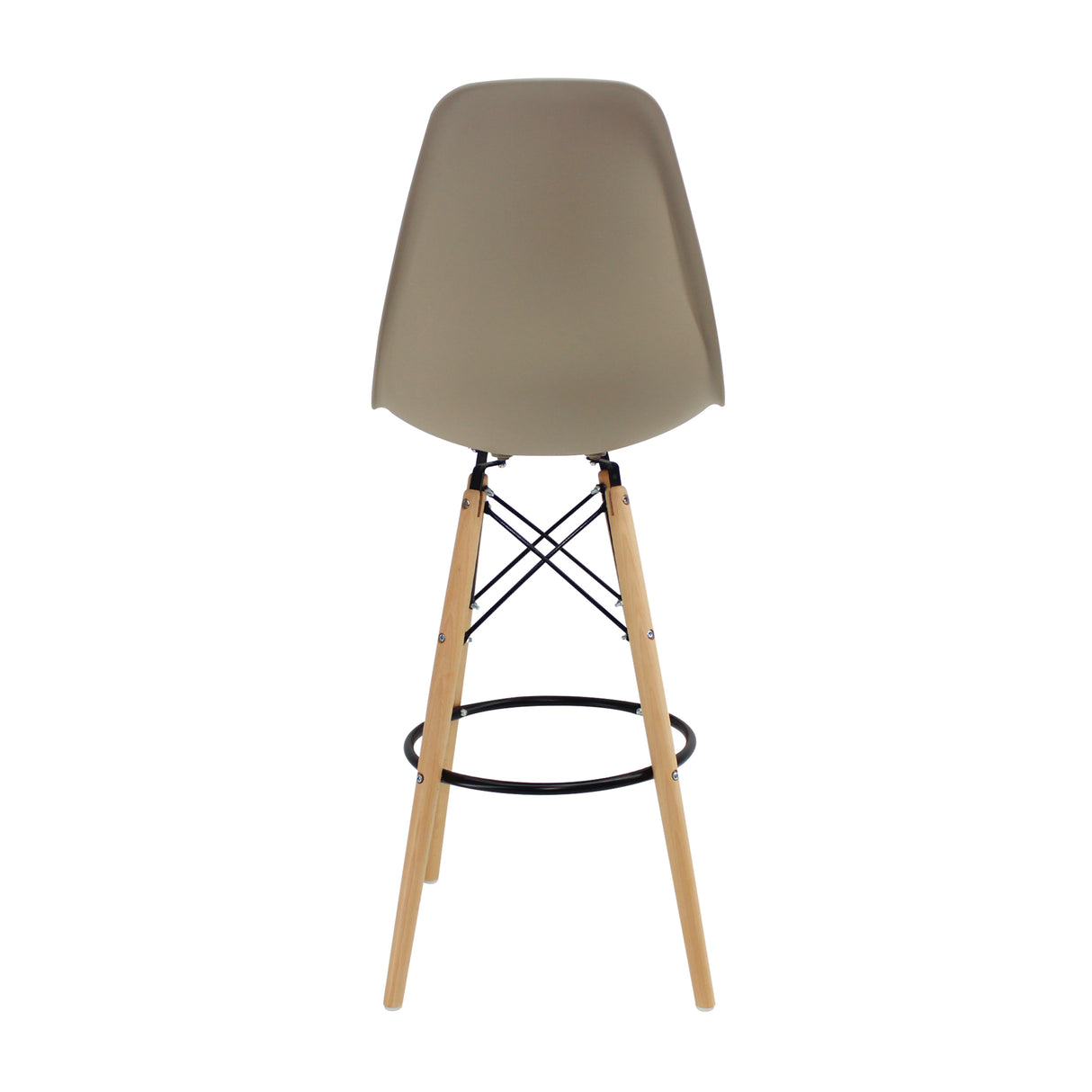 Silla Bar DKR Eames Beige Diseño Moderno Polipropileno 56 cm - Sillas y Butacos | Bylmo