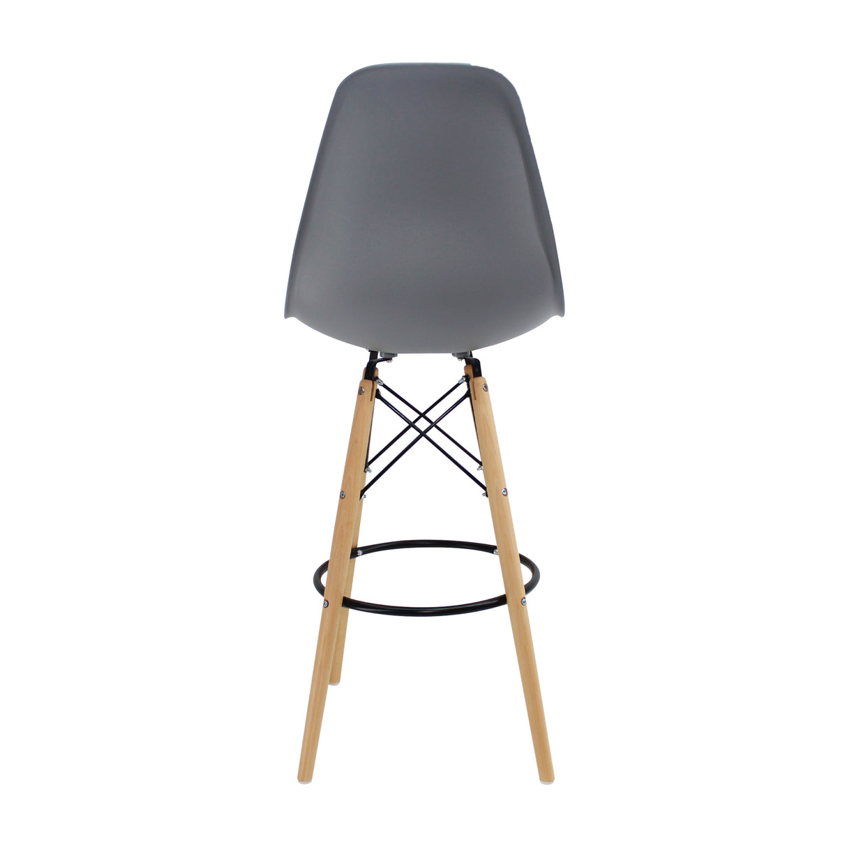 Silla Bar DKR Eames Gris Polipropileno Moderna 56x106cm - Sillas y Butacos | Bylmo