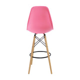 Silla Bar DKR Eames Rosado Moderna Polipropileno 56x106cm - Sillas y Butacos | Bylmo