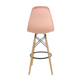 Silla Bar DKR Eames Salmón Polipropileno Diseño Moderno 56 cm - Sillas y Butacos | Bylmo