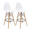 Set X 2 Sillas De Bar Dkr Eames Blanco Polipropileno 56 Cm