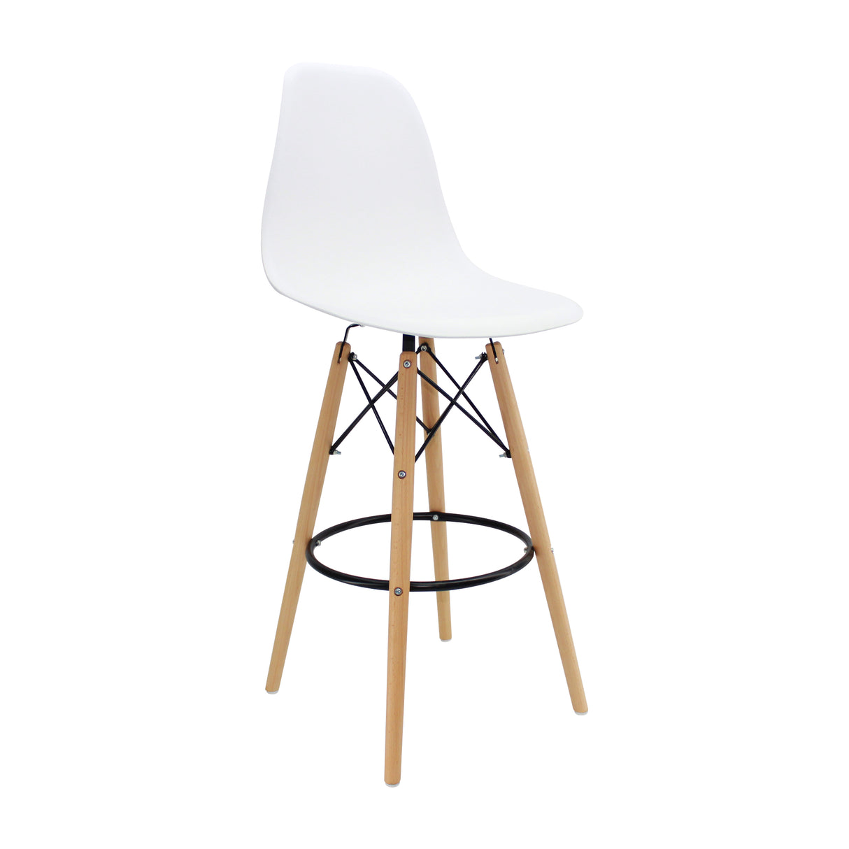 Set x 2 Sillas de Bar DKR Eames Blanco Polipropileno 56 cm - Sillas y Butacos | Bylmo