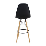 Set x 2 Sillas de Bar DKR Eames Negras Modernas 56 cm - Sillas y Butacos | Bylmo