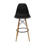 Set x 2 Sillas de Bar DKR Eames Negras Modernas 56 cm - Sillas y Butacos | Bylmo