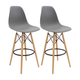 Set x 2 Sillas de Bar DKR Eames Gris Polipropileno Moderno 56 cm - Sillas y Butacos | Bylmo
