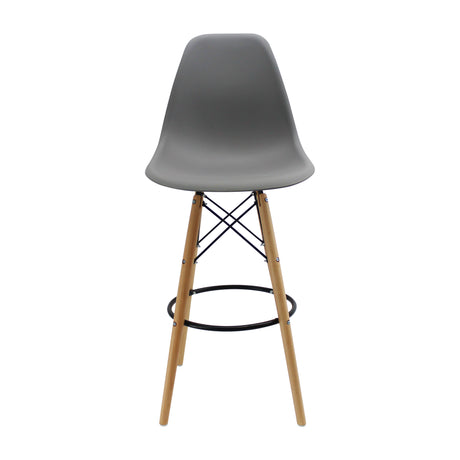 Set x 2 Sillas de Bar DKR Eames Gris Polipropileno Moderno 56 cm - Sillas y Butacos | Bylmo