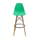 Set x 2 Sillas de Bar DKR Eames Verde Menta 56 cm Diseño Moderno - Sillas y Butacos | Bylmo